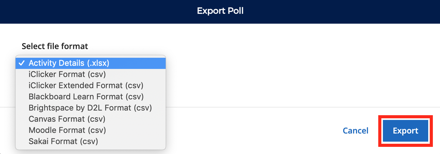 How to Export Individual Activity Reports from iClicker Cloud