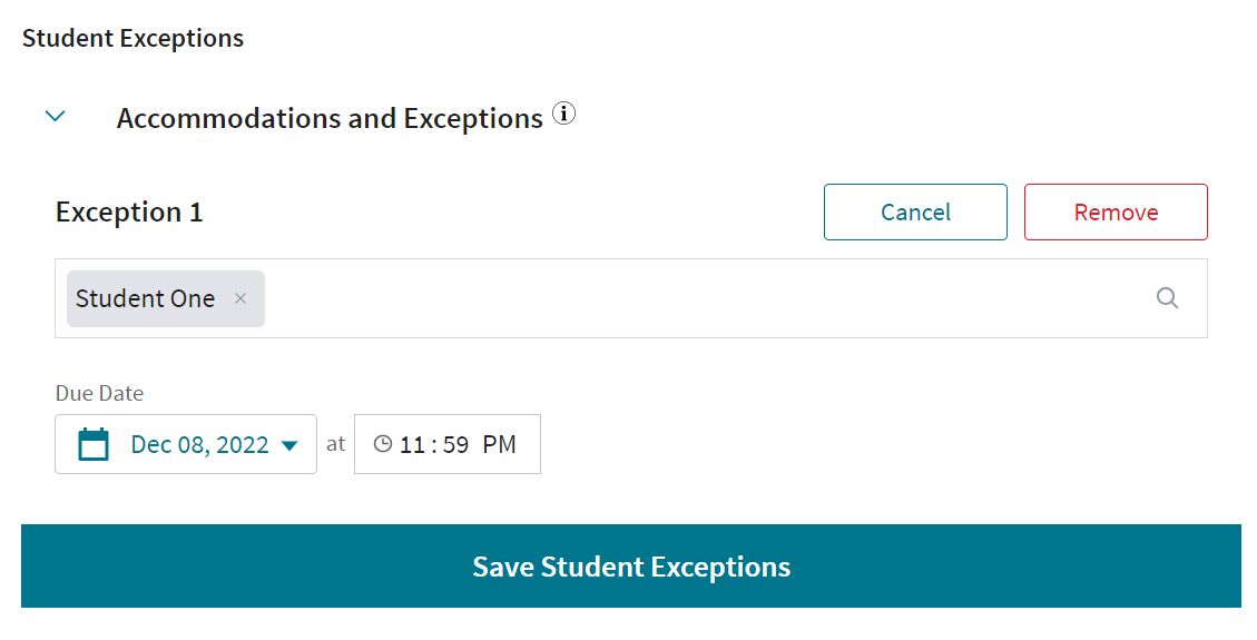 Achieve > Allow late submissions of an assignment (due date exceptions)