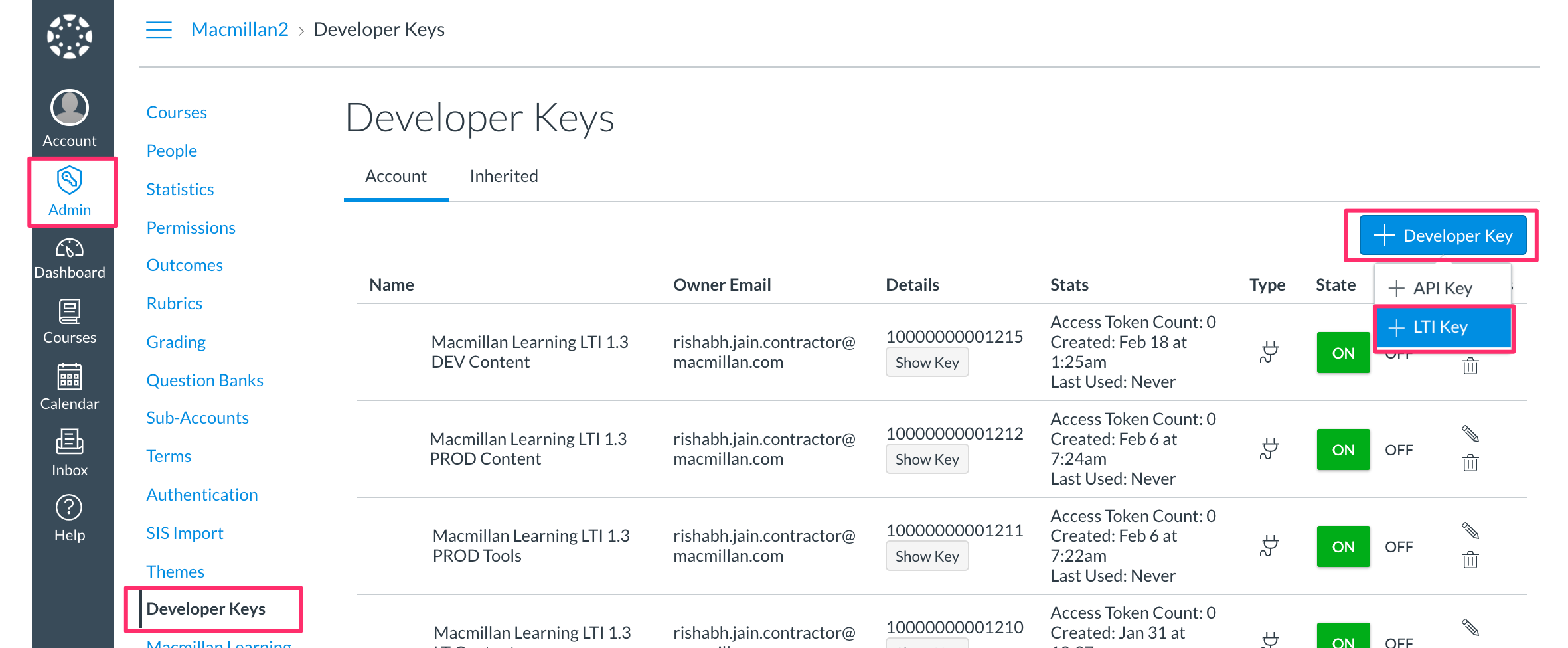 Administrator guide to LTI Advantage (LTI 1.3) integration with Canvas