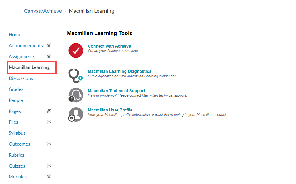 Achieve integration with Canvas for instructors and teachers