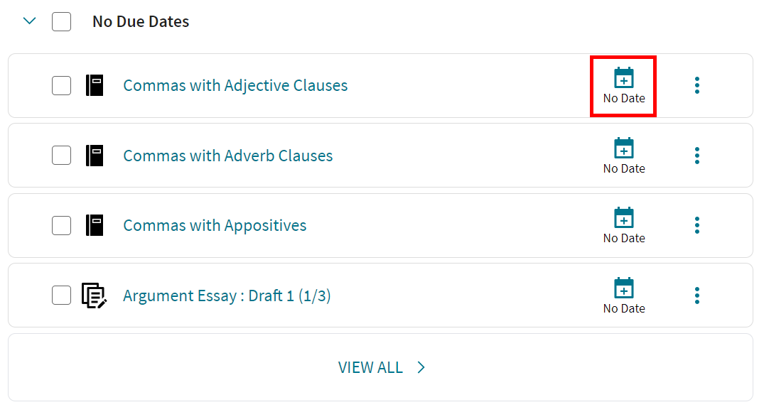 Achieve &gt; Assign an item or change assignment settings