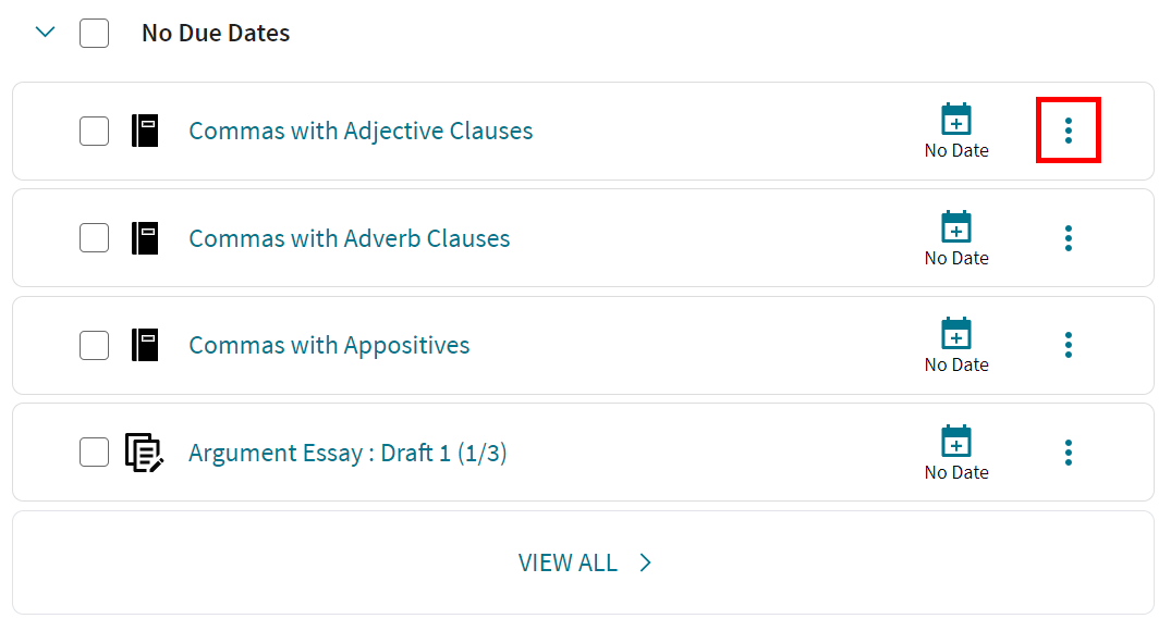 Achieve &gt; Assign an item or change assignment settings